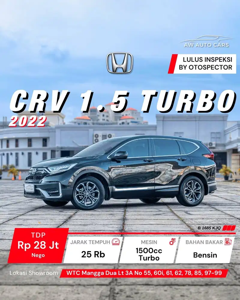 [KM 25 RB] Honda CRV 1.5 Turbo NIK 2022 very low KM Prestige 2023 cr-v