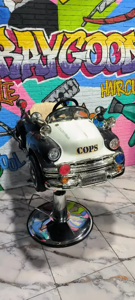 Kursi barbershop anak mobilan police