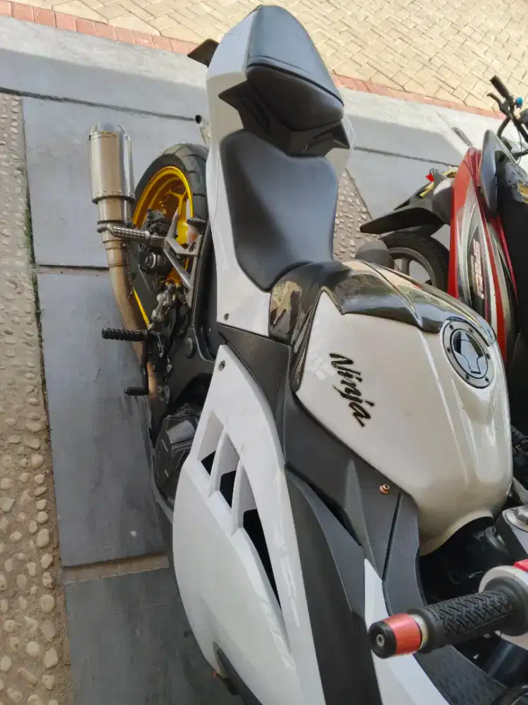Ninja 250 fi 2014 warna putih km rendah jarang pakai mulus