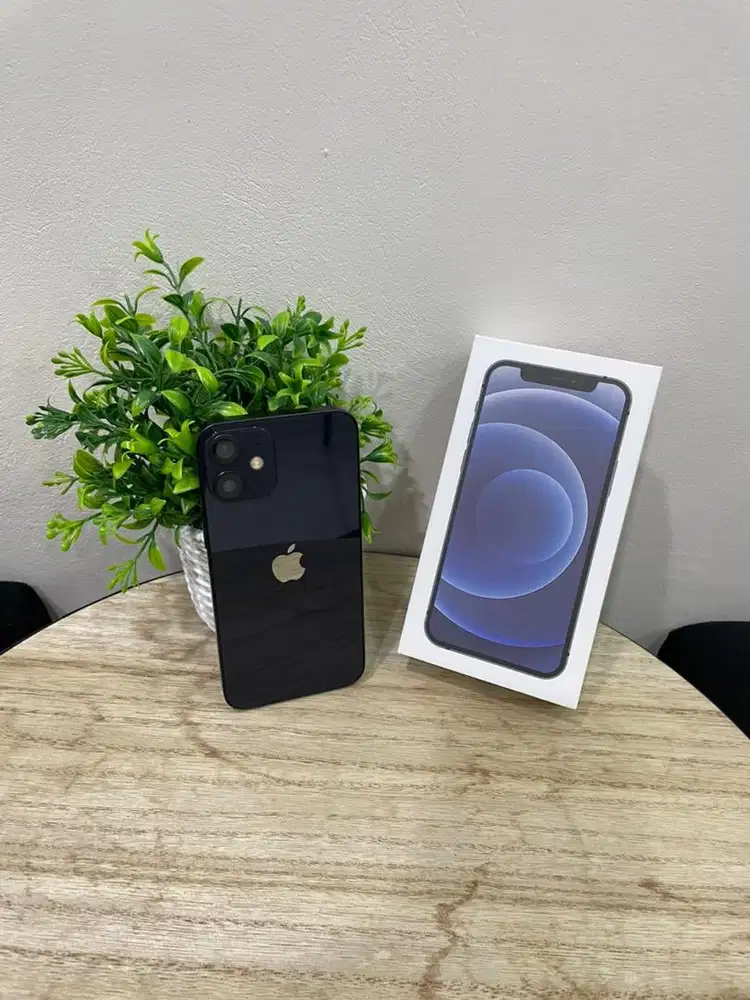 IPhone 12 Mini 64GB Black mulus Fullset BH 100% Sinyal Permanent