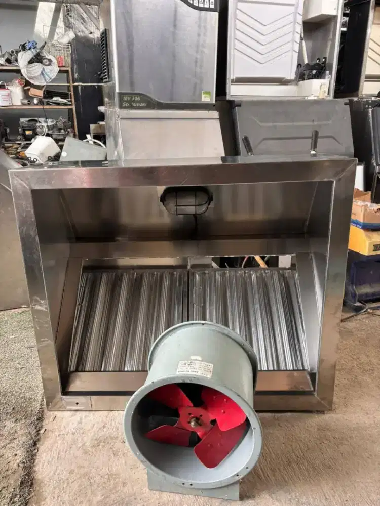 Hood 
Include filter baru sama blower Uk 100x85x50
Blowernya 12 inch