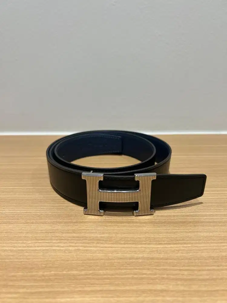 SOLD - Hermes H belt buckle & Reversible leather strap 40 mm