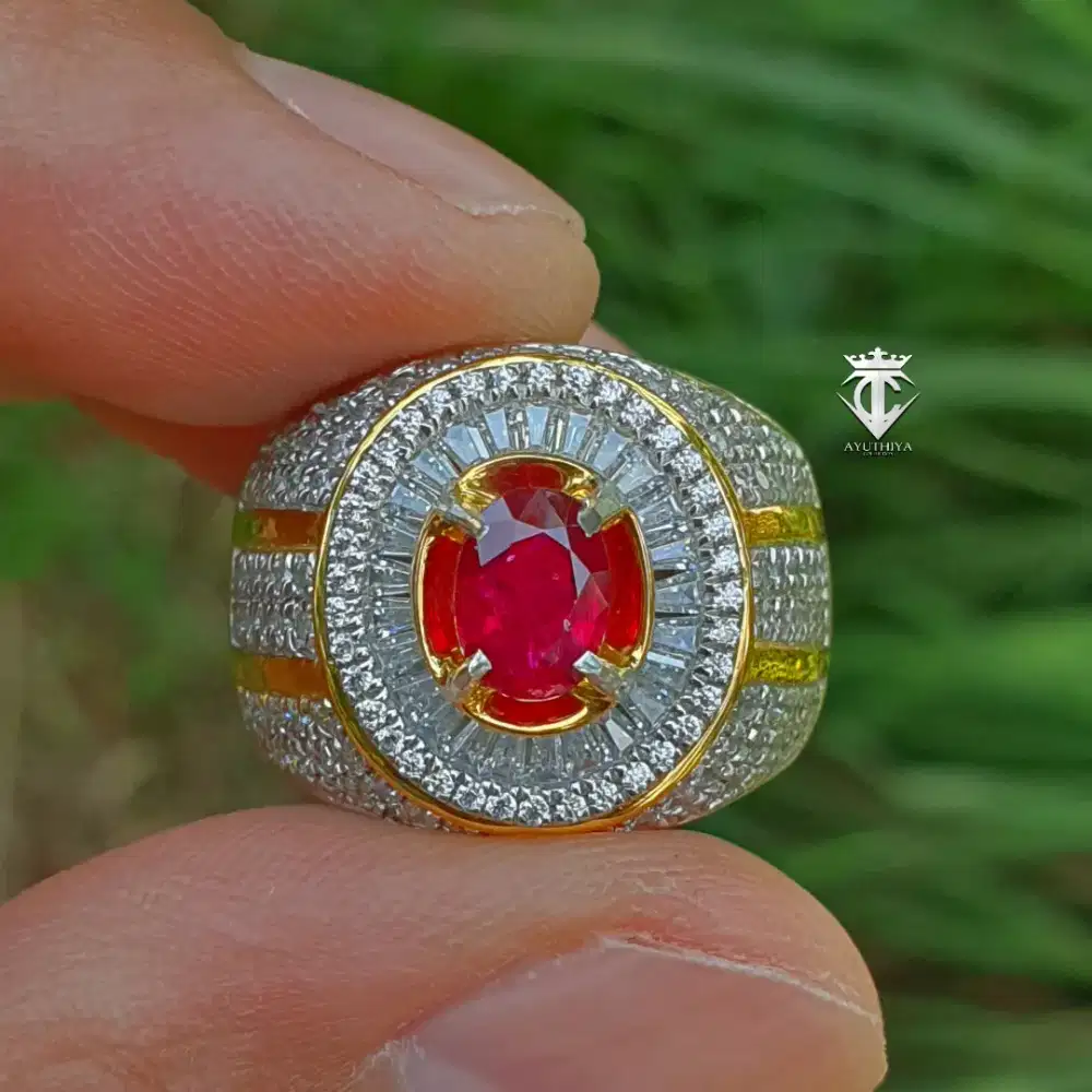 Batu Permata Natural Pigeon Blood Ruby Madagascar 0.83Ct MRI Certified