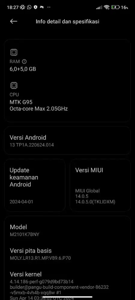 Redmi note 10s 6+5GB/ 128 GB