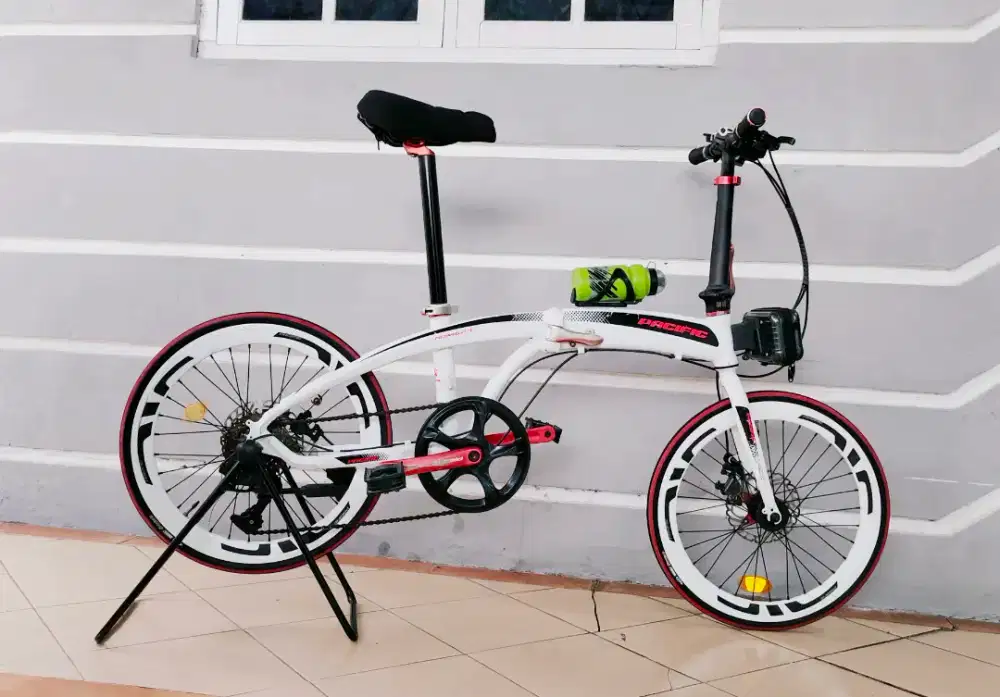 Sepeda lipat merek pacific noris uk'20+ alloy hrg 1,4jt net