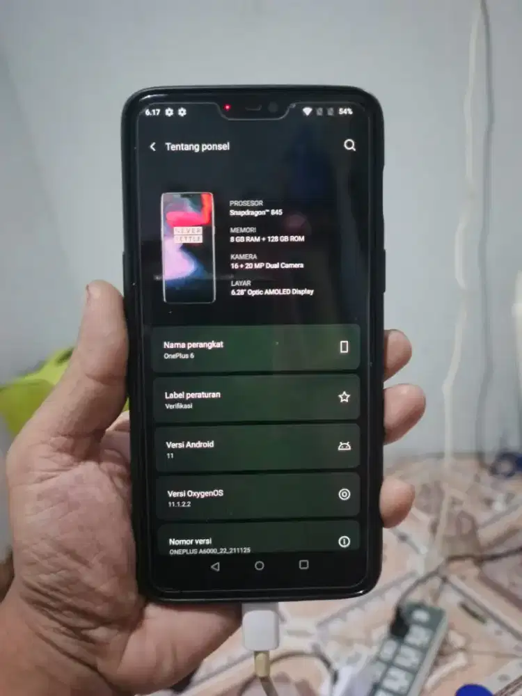oneplus 6 hp+charger
ram 8/128
masih orian
nfc on
sidik jari onchipset