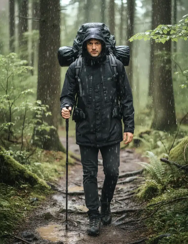 Jaket Outdoor Gorpcore Goretex Kolon Sport Original Second Warna Hitam