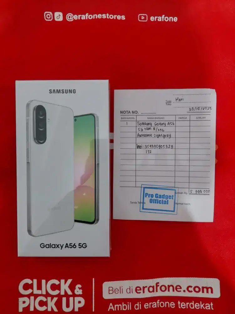 SAMSUNG A56 5G 8/256 NEW SEGEL RESMI