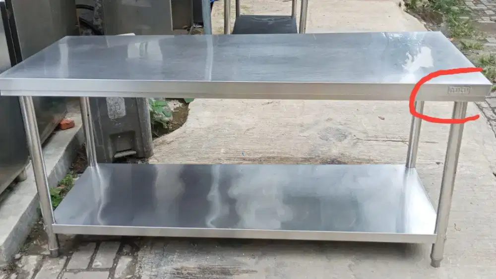 Meja Stainless 2 Susun | Stainless Kitchen Table