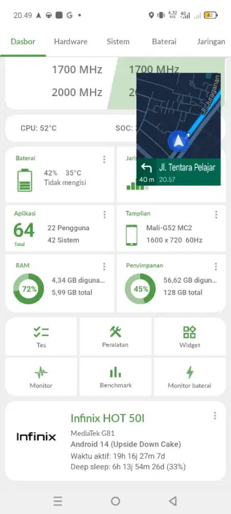 Infinix hot 50i 6 128