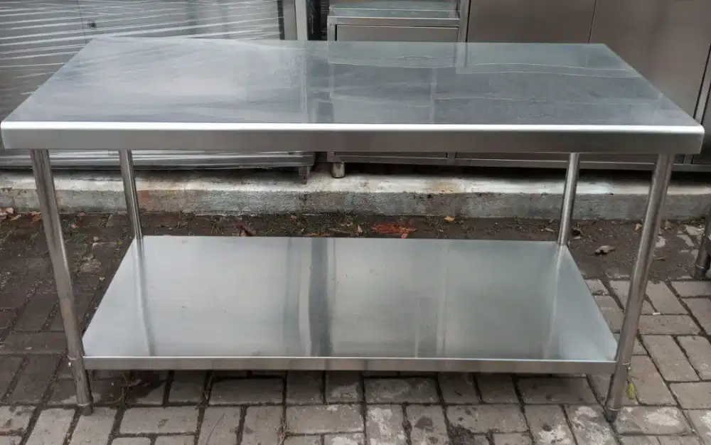 Meja Stainless 2 Susun | Stainless Kitchen Table