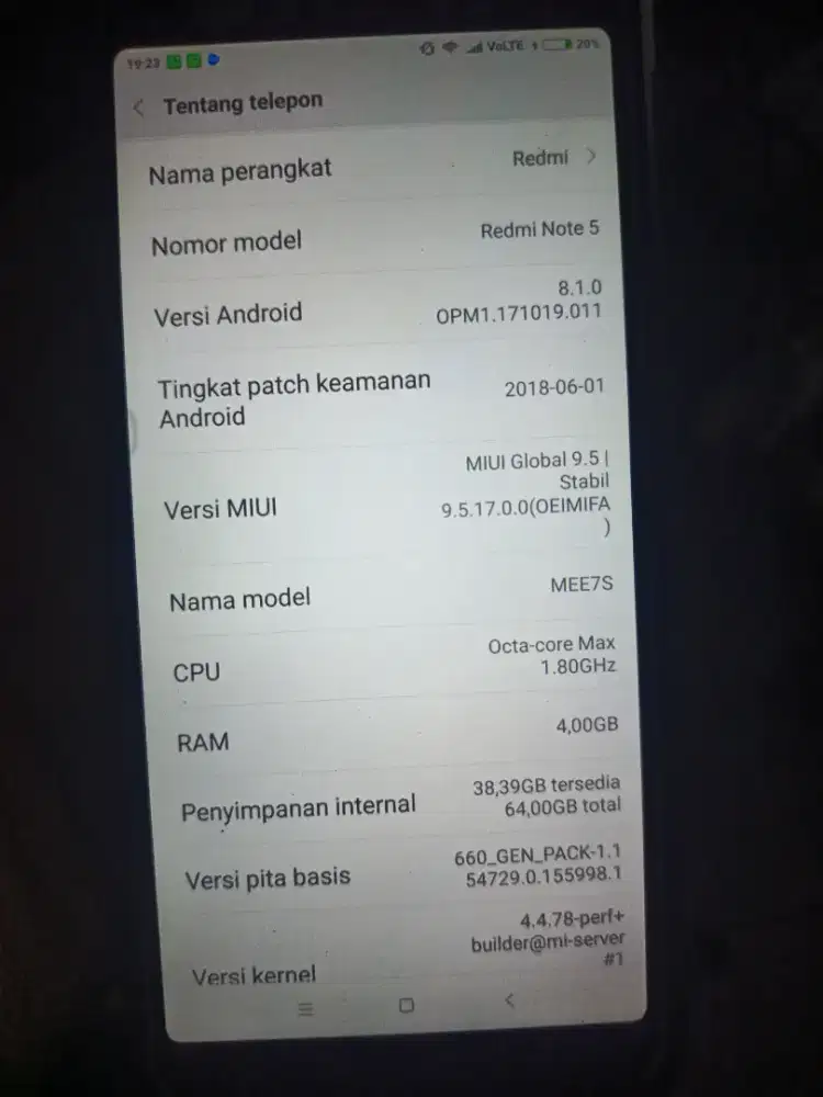 Redmi note 5 pro ram 4