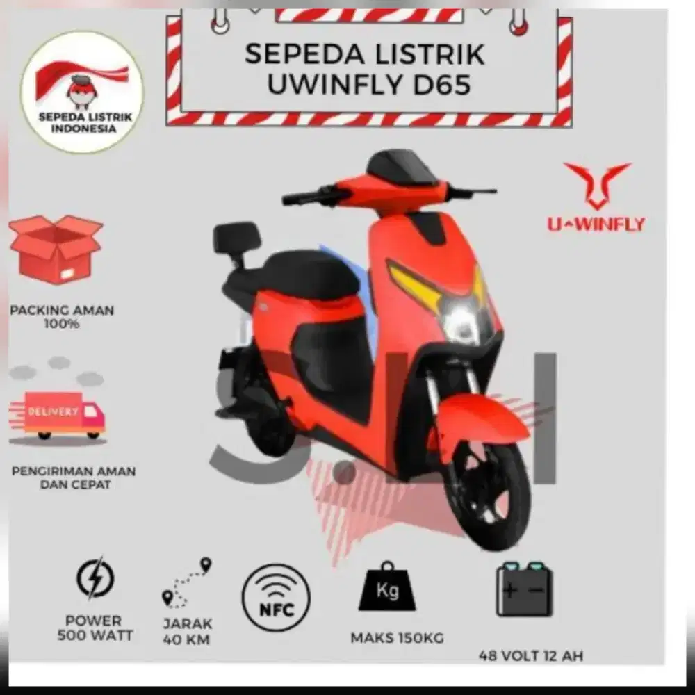 HARGA PROMO: Sepeda Listrik U-WinFly D65