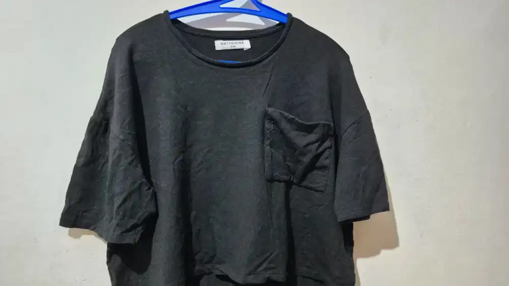 Kaos hitam Cotton ink M