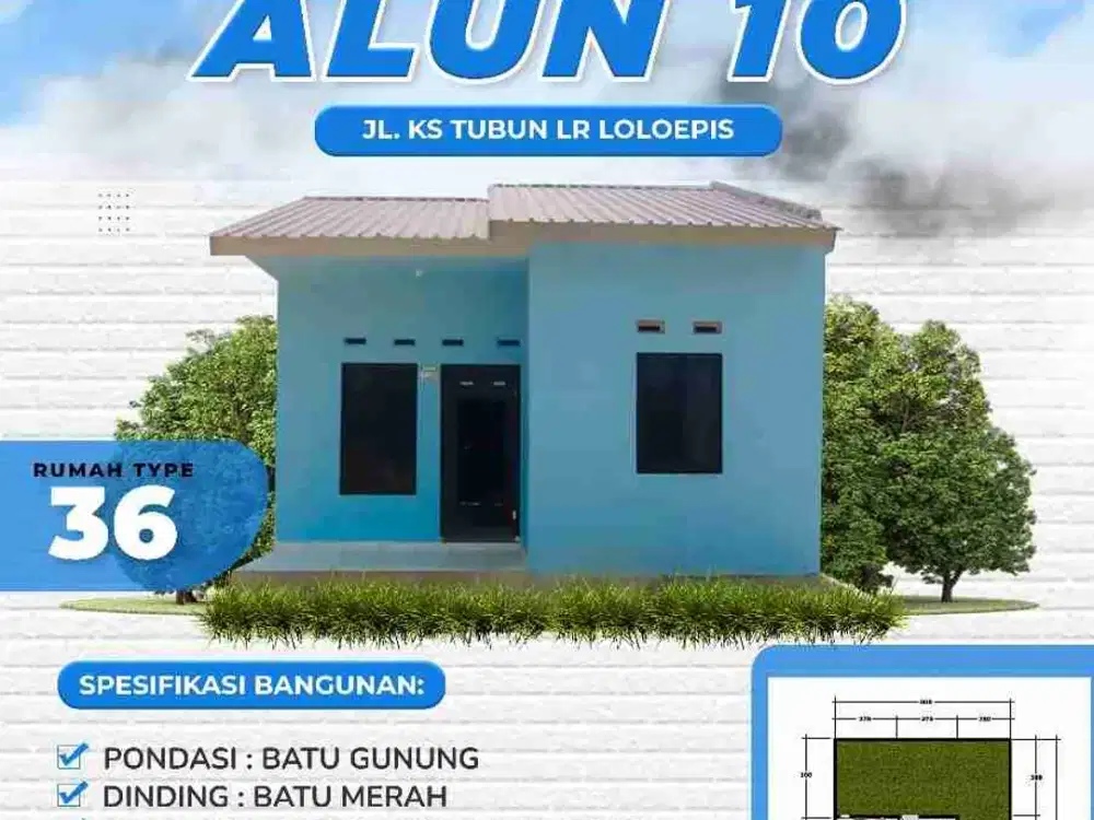 Rumah subsidi siap huni baruga