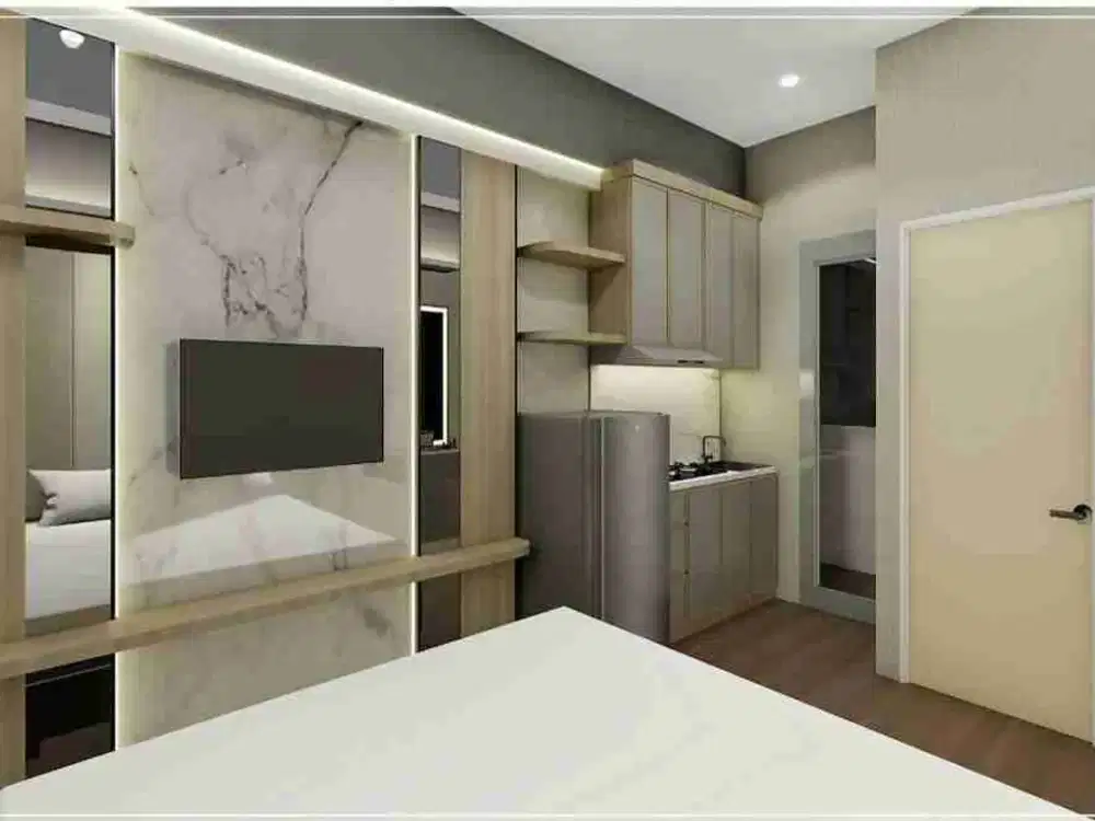 EDUCITY BARU GRESS‼️  On Progress Apartemen Studio SHMSRS Full Furnish Interior