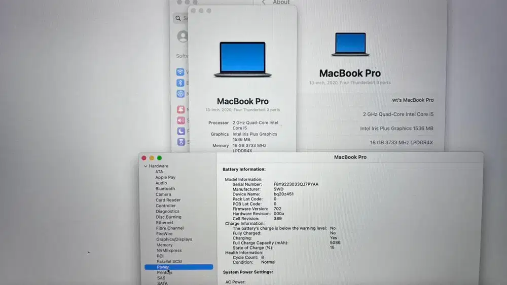 Dijual cepat Macbook Pro 2020 Core i5 16/512GB