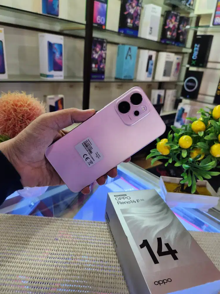 Oppo Reno 14F 5G (8+8)16Gb/ 256Gb Pmakaian 3 Minggu Like New Brgaransi