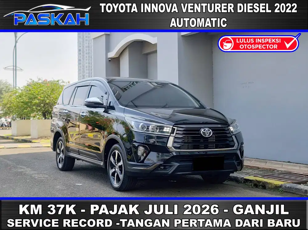 Km=37k PAJAK=JULI-2026 Bunga=4,5% Innova Venturer diesel 2022 solar