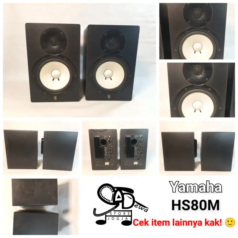 YAMAHA HS80M SPEAKER MONITOR HS 80M FLAT MONITORING bkn hs8 hs7