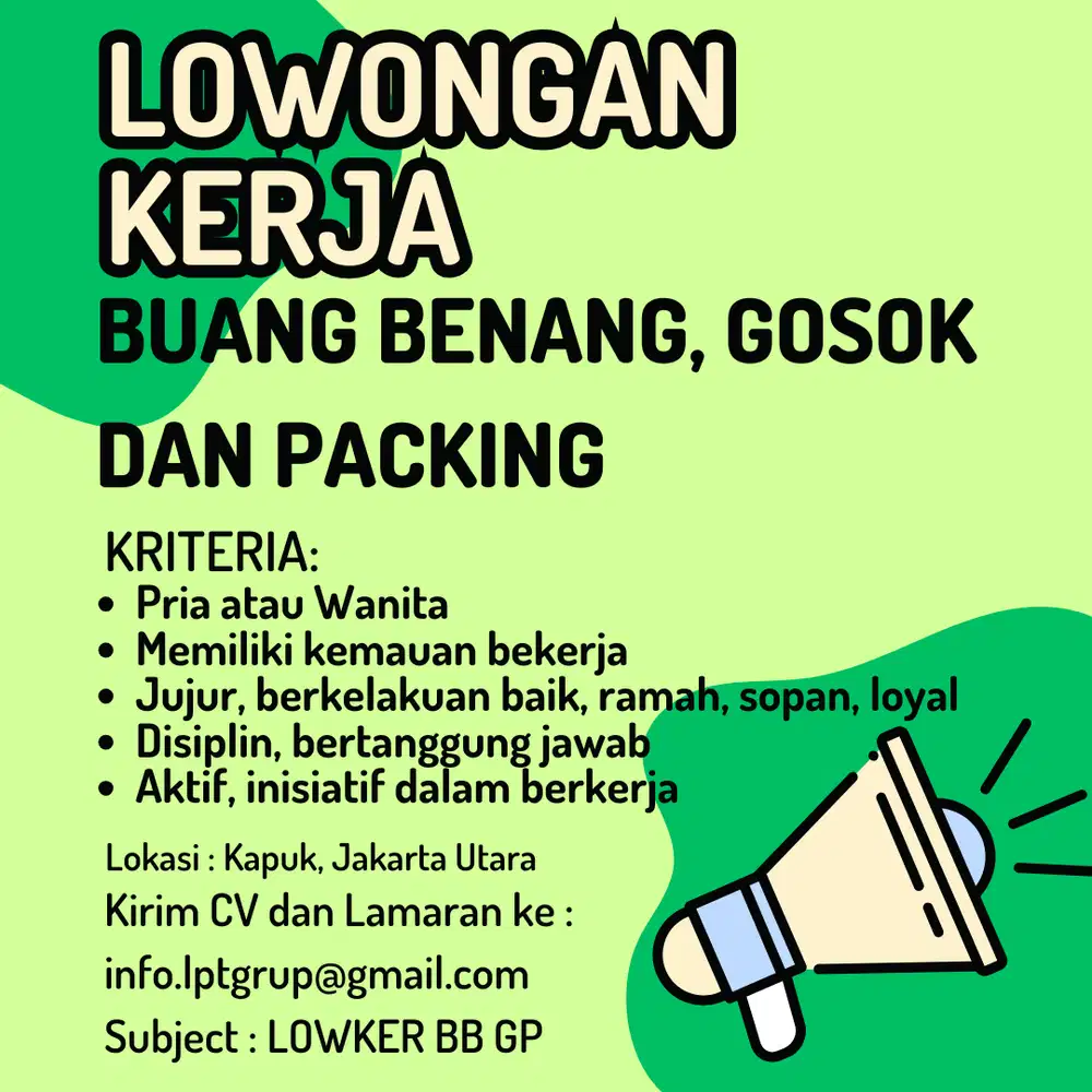 Lowongan Kerja Pabrik Bagian BUANG BENANG, GOSOK DAN PACKING