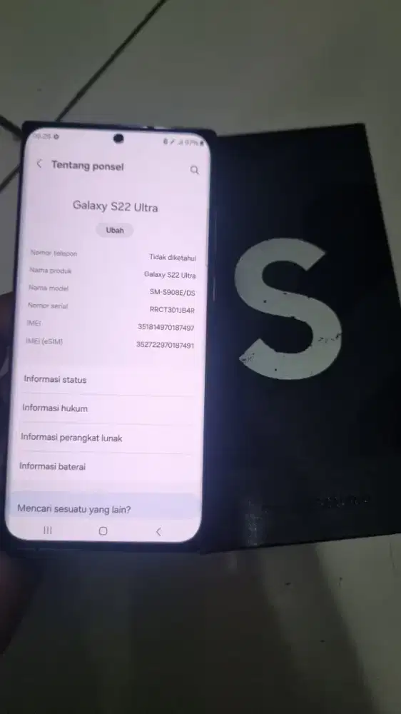 Samarinda S22 ultra 5G 12/256 lengkap