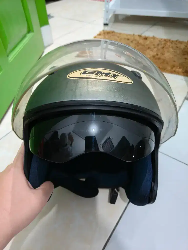 Helm Double Visor GMT Size XL siap pakai