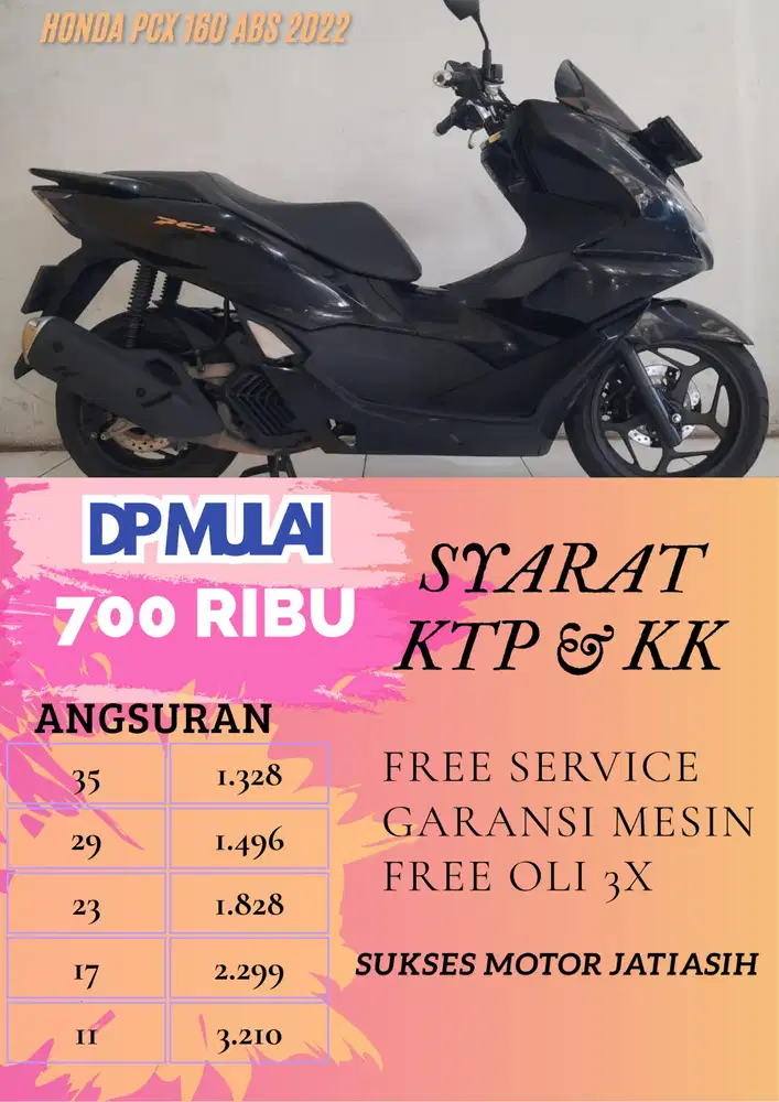 DP MURAH HONDA PCX 160 ABS 2022 BISA CASH/KREDIT MENGGUNAKAN CC