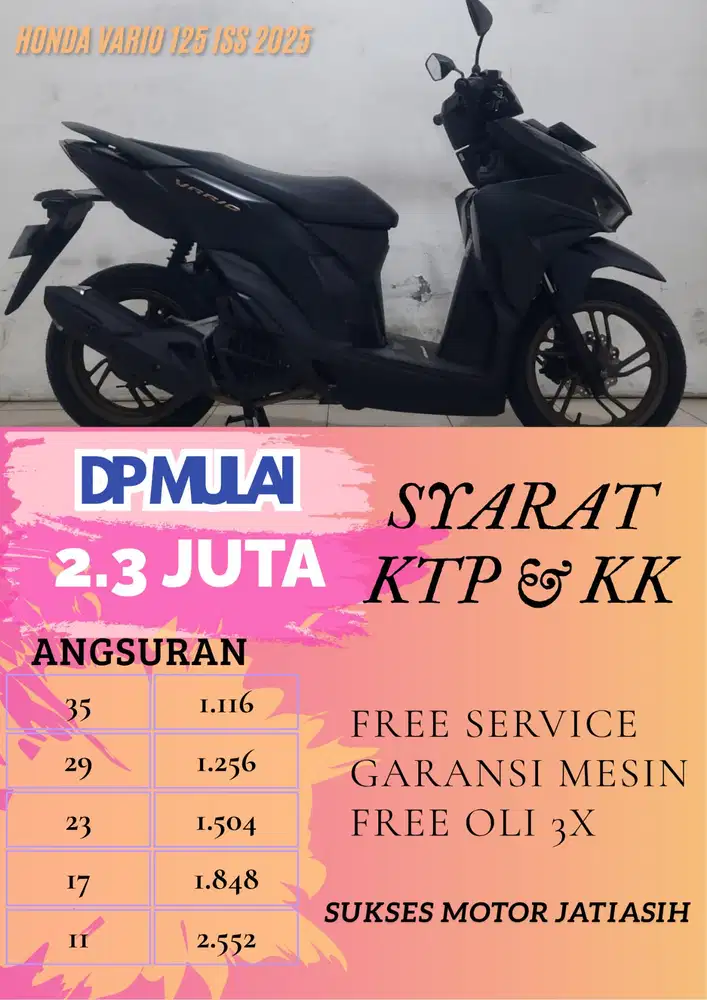 SERIES TERBARU HONDA VARIO 150 KEYLESS 2025 BISA CASH/KREDIT