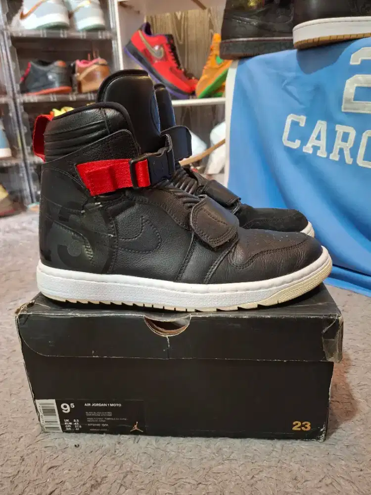 AIR JORDAN 1 HIGH MOTO BLACK VVNDS SIZE 43 ORIGINAL