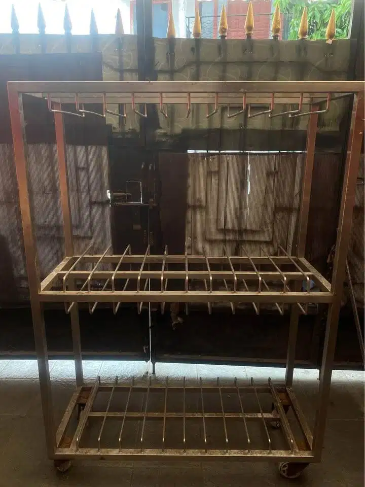 Rak stainless P:109cm L:45.5cm T:142cm