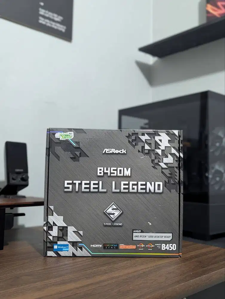 Motherboard AsRock B450M Steel Legend Fullset Garansi 2028