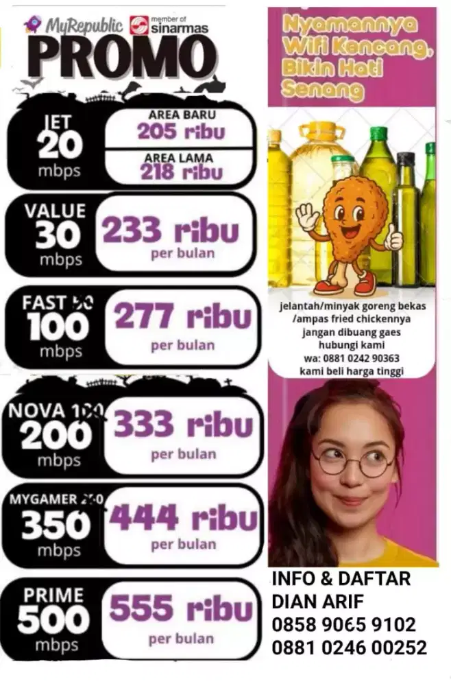 wifi gratis pasang flat 200rb