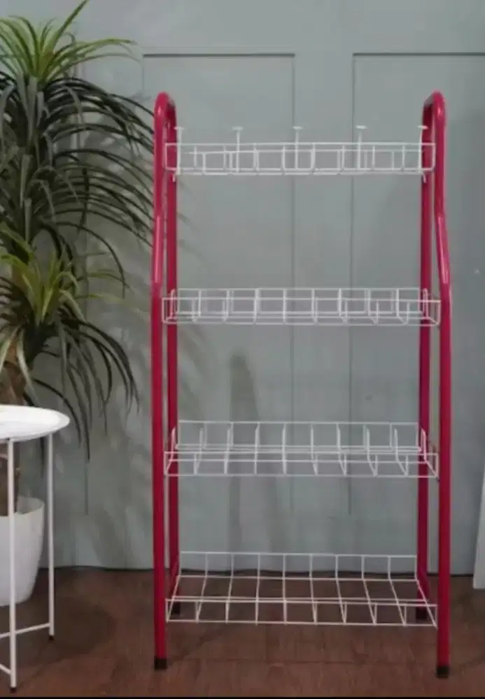 Rak piring besi 4 susun