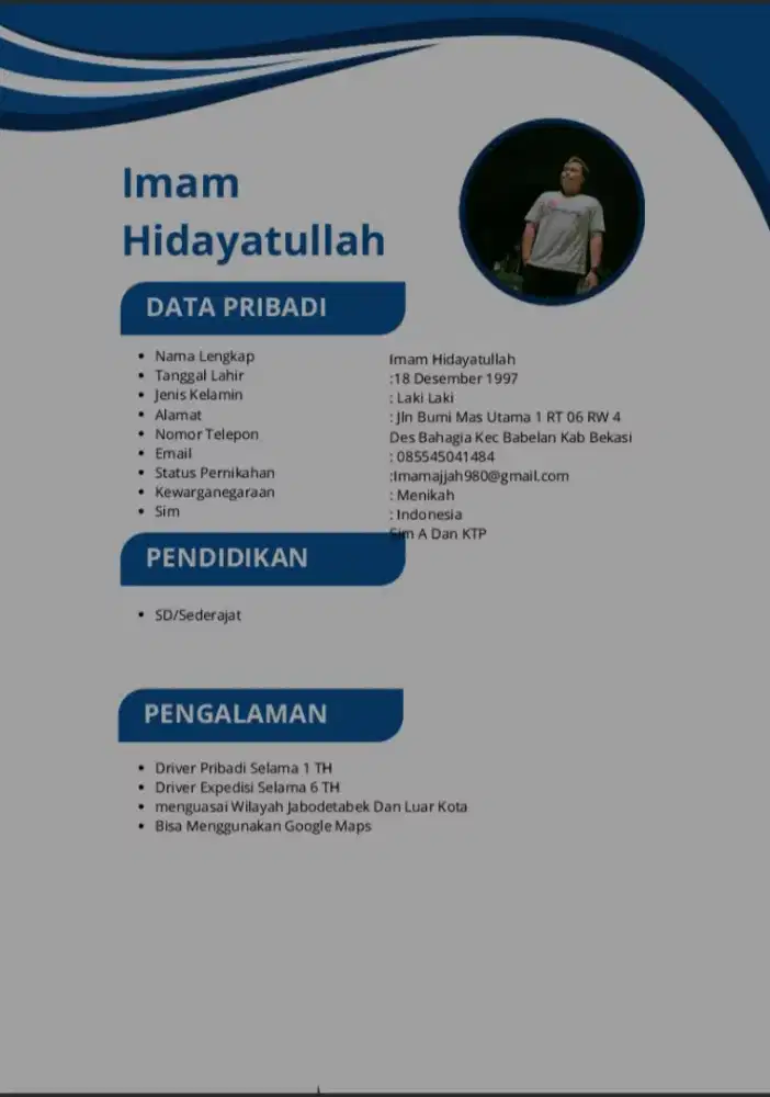 Bismillah Cari Kerja Driver