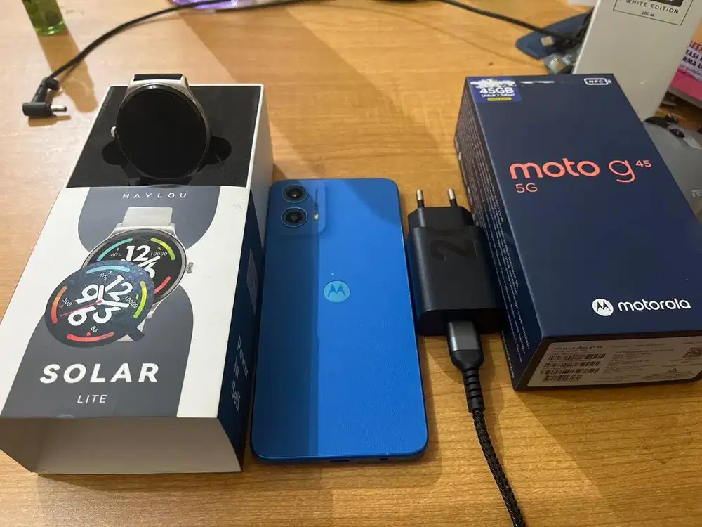 Motorola g45 like new + Smartwatch haylou solar lite