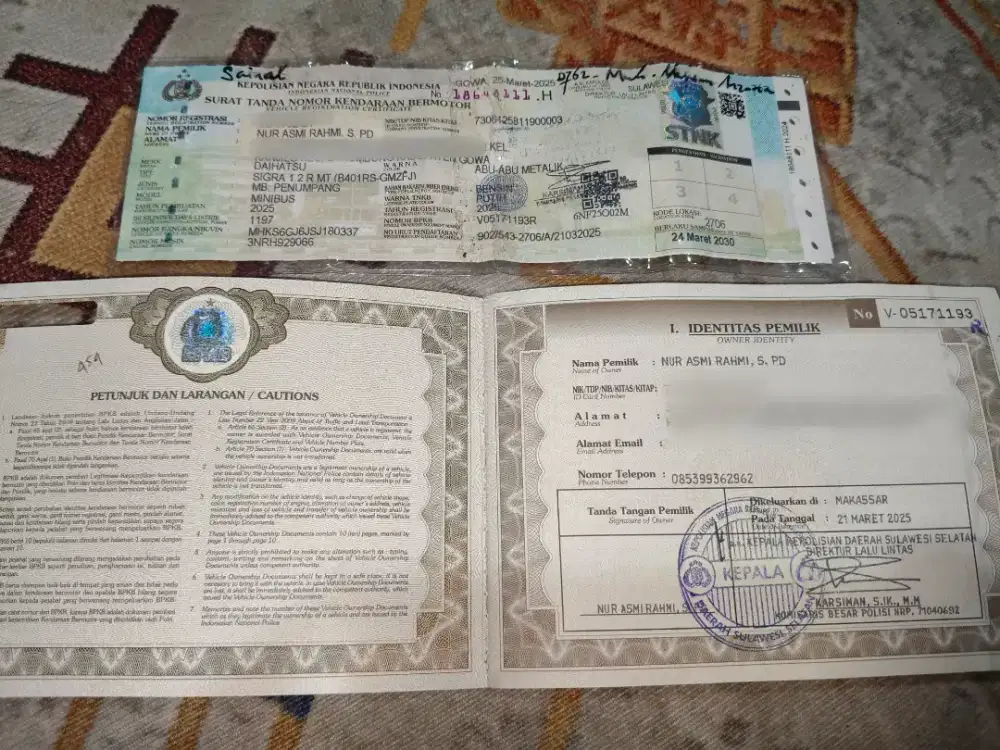 DAIHATSU SIGRA TIPE TERTINGGI (R) MANUAL 1,2 CC TAHUN 2025 WARNA ABU2