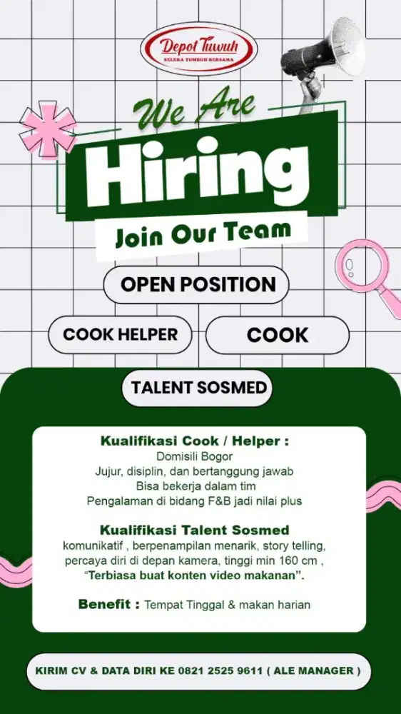 Lowongan Kerja Depot Tuwuh Bogor