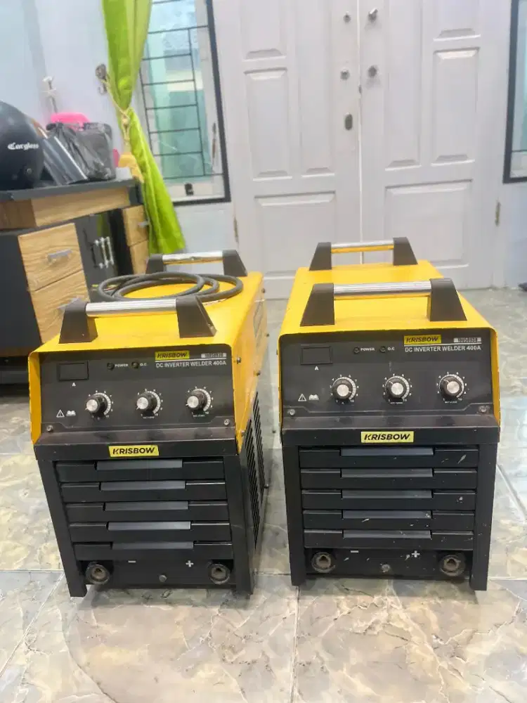 MESIN LAS BEKAS MMA 400A KRISBOW BEKAS 3 PHASE LISTRIK INVERTER  SMAW
