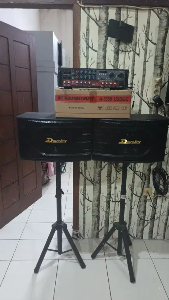 paket Karaoke Speaker dusenberg 10 ampli mixer Bluetooth sound system
