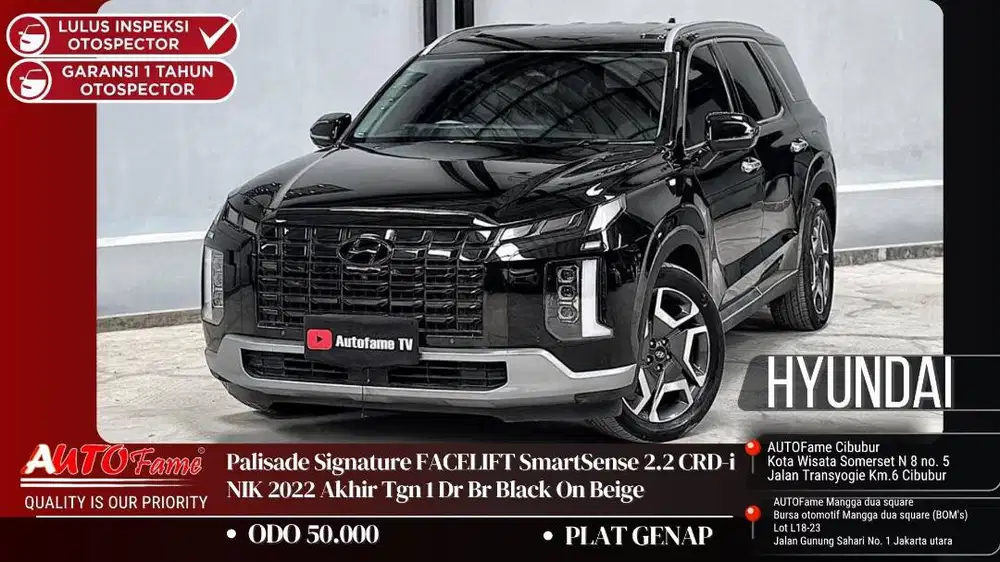 Hyundai Palisade Signature FACELIFT SmartSense 2.2 CRD-i NIK 2022 Akhi