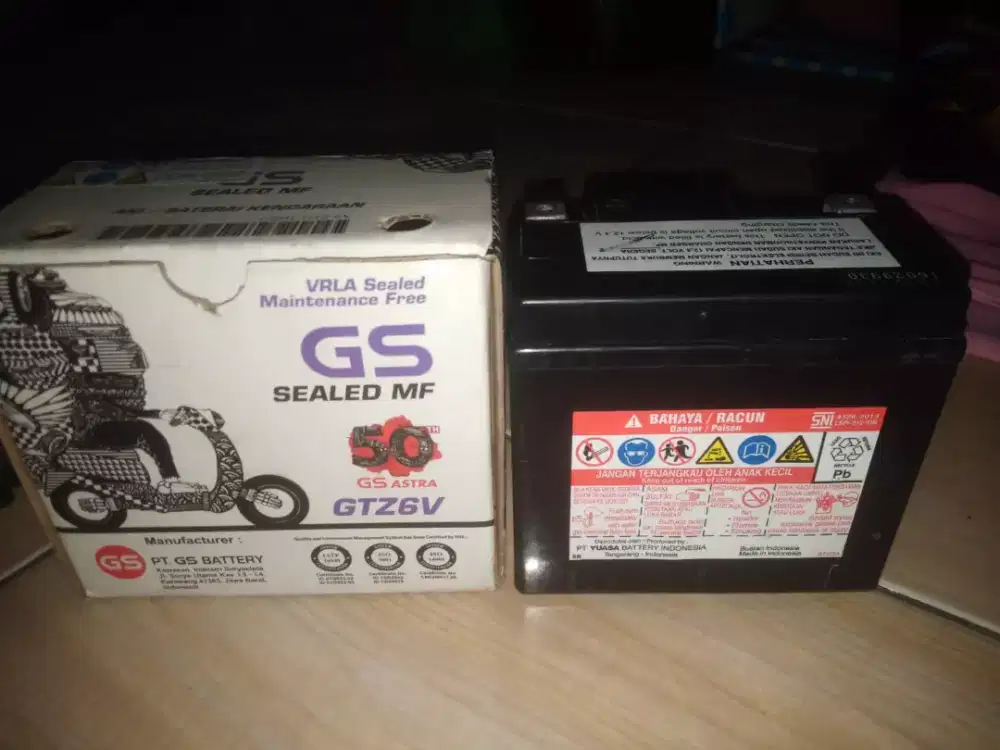 Aki Yuasa YTZ6V aki kering