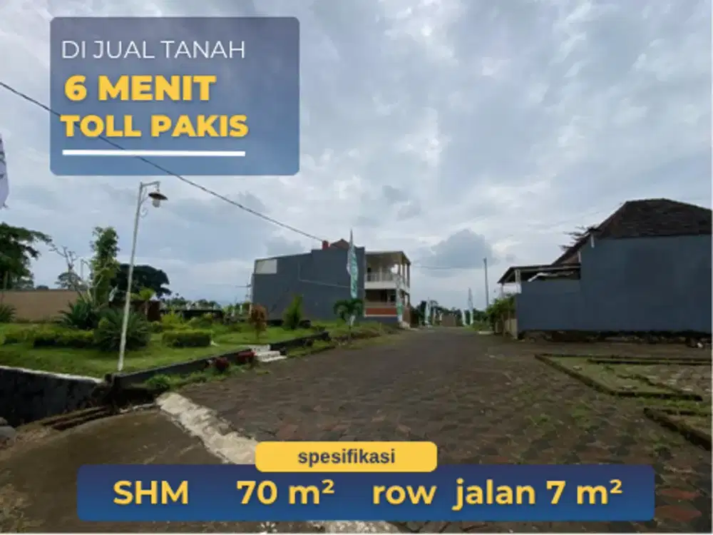 Tanah SHM Pakis Siap Bangun & Legalitas Aman dekat Bandara dan Toll