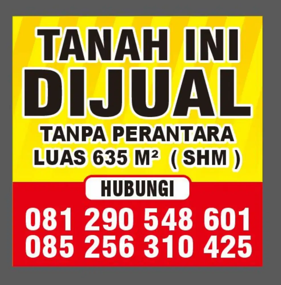 Dijual cepat tanah 635 M²  poros bone kota