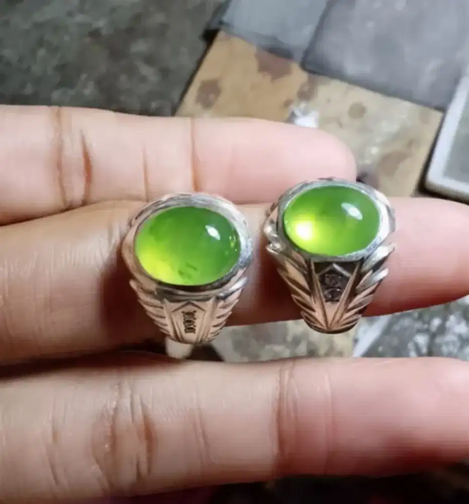 Batu neon super ring perak