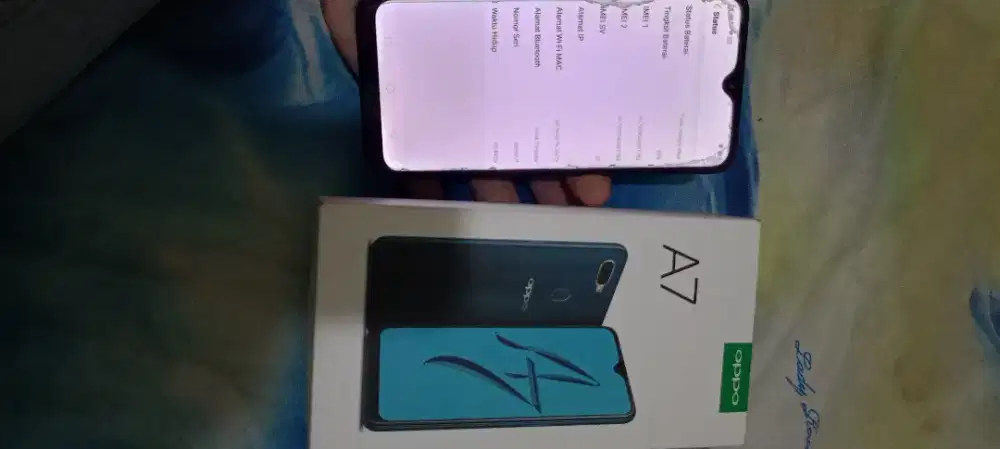 OppoA7 Biru  Purple 4GB|64GB