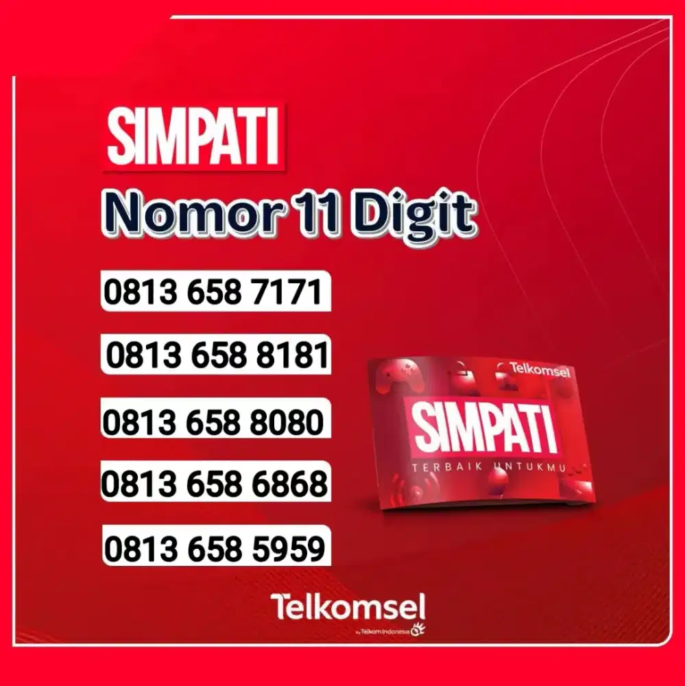Nomer cantik Telkomsel 11 digit , harga terjangkau