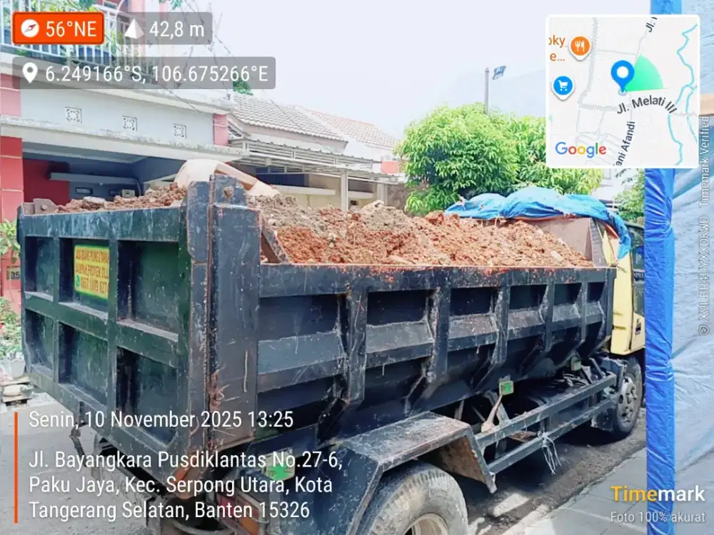 Jasa buang puing dan tanah