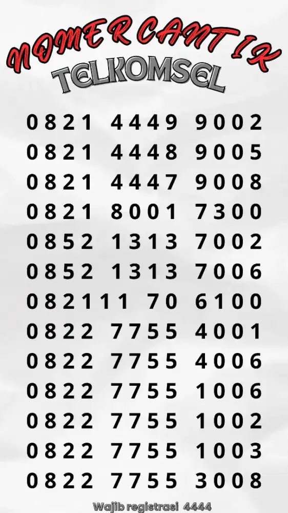 NOMER CANTIK TELKOMSEL, HARGA TERJANGKAU