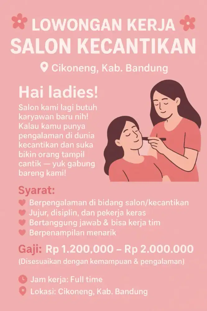 Lowongan kerja Salon